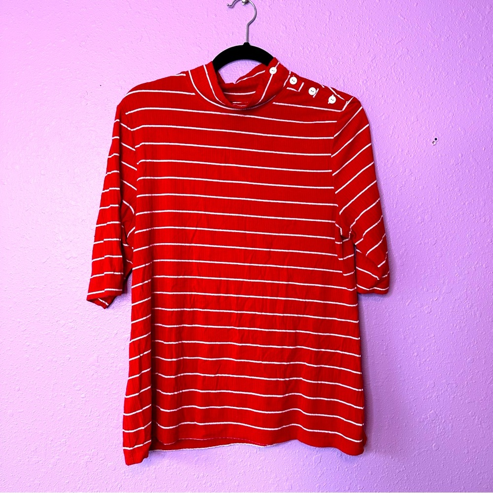 Mock neck blouse